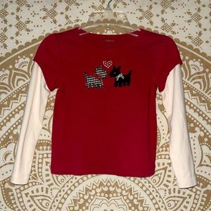 ✨3 FOR $18✨ MIX & MATCH, “GYMBOREE” GIRLS TOP LONG SLEEVE W/ SCOTTY DOGS, SIZE 5